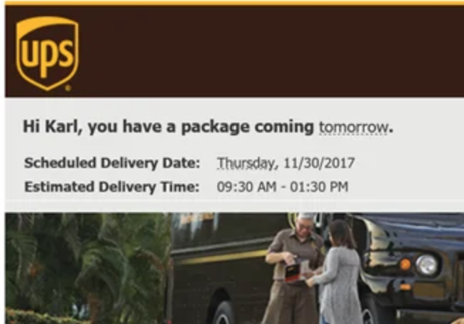 Getting a UPS package at Lombard Gate